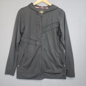 REI Full Zip‎ Hoodie Charcoal Grey Braided Trim Activewear Women Large L